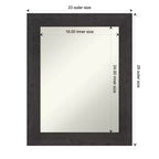 Non-Beveled Rustic Plank Espresso Wall Mirror – Rectangle, Polystyrene Frame, Wall Mounted