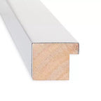 Non-Beveled Low Luster Silver Wood Bathroom Wall Mirror – Real Wood Frame, Wall Mount