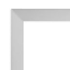 Non-Beveled Low Luster Silver Wood Bathroom Wall Mirror – Real Wood Frame, Wall Mount