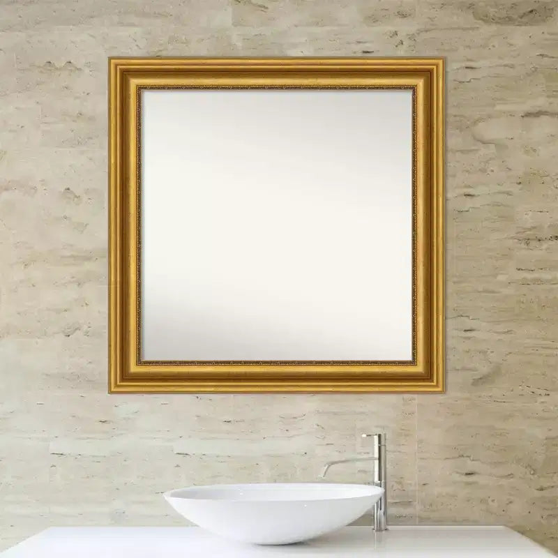 Non-Beveled Parlor Wall Mirror – Polystyrene Frame, Wall Mount