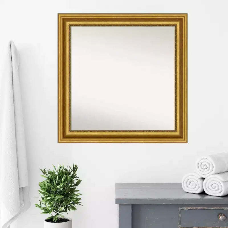 Non-Beveled Parlor Wall Mirror – Polystyrene Frame, Wall Mount