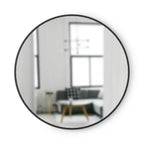 37" Hubba Round Wall Mirror Black - Umbra