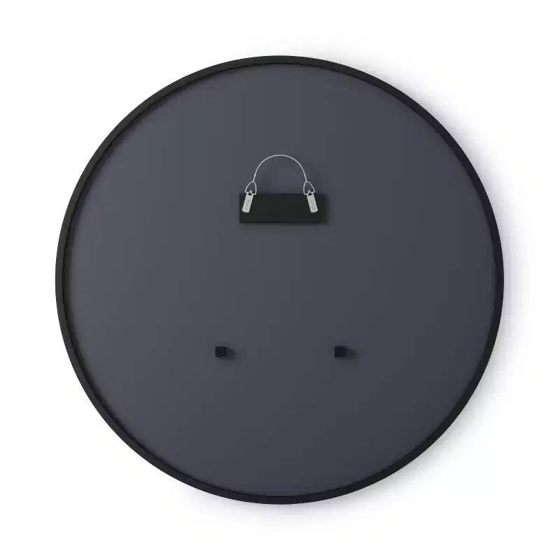Hubba Round Wall Mirror – Black, Rubber Frame, Modern Decorative