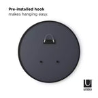 Round Wall Mirror – Black, Rubber Frame, Modern Decorative