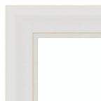 Non-Beveled Flair Narrow Bathroom Wall Mirror – Soft White, Modern Square, Wall Mounted