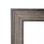 Non-Beveled Country Barn Wood Bathroom Wall Mirror – Rustic Brown, Real Wood Frame