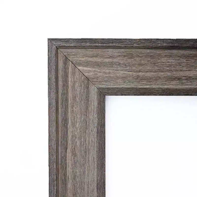 Non-Beveled Country Barn Wood Bathroom Wall Mirror – Rustic Brown, Real Wood Frame
