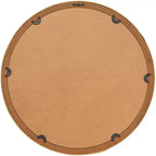 Bamboo Wood Handmade Woven Wall Mirror – Light Brown, Boho Decorative