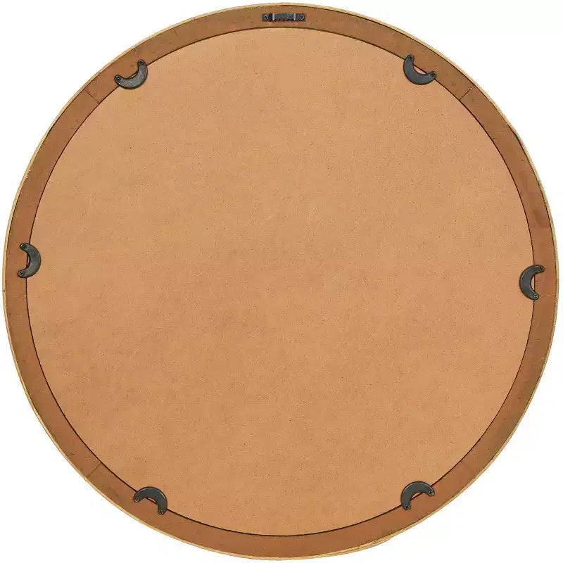 Bamboo Wood Handmade Woven Wall Mirror – Light Brown, Boho Decorative
