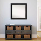 Black Square Wall Mirror for Bathroom – Modern Style, Polystyrene Frame