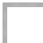 Non-Beveled Brushed Nickel Narrow Wall Mirror – Modern Rectangle, Polystyrene Frame