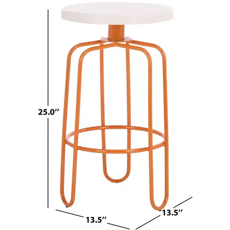 Osamu Counter Stool – Cream & Orange, Modern Accent Seating
