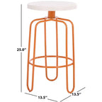 Counter Stool – Cream & Orange, Modern Accent Seating