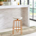 Counter Stool – Cream & Orange, Modern Accent Seating