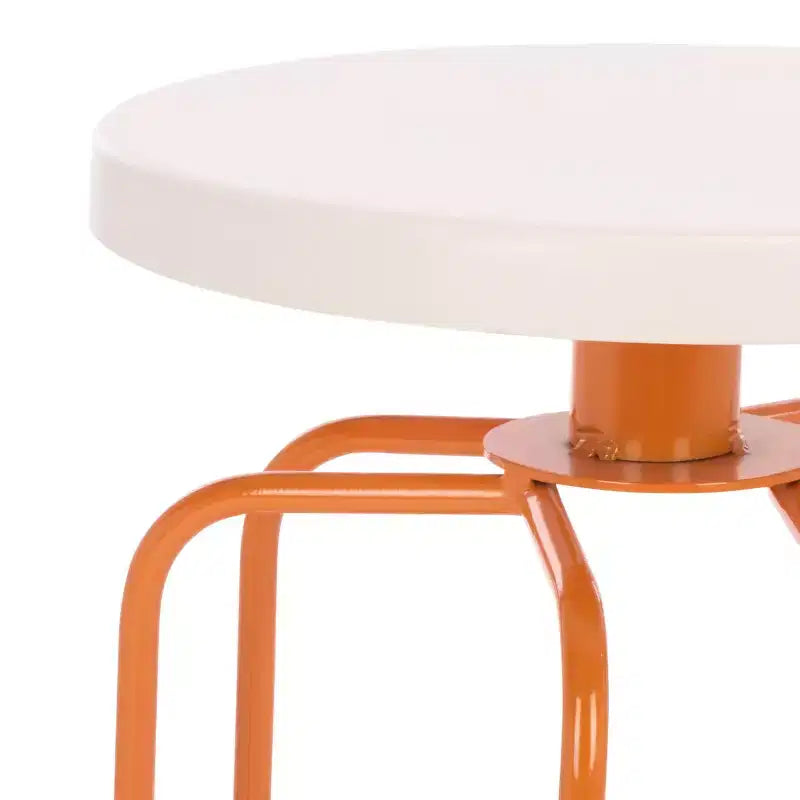 Osamu Counter Stool – Cream & Orange, Modern Accent Seating