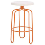 Counter Stool – Cream & Orange, Modern Accent Seating