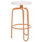 Counter Stool – Cream & Orange, Modern Accent Seating