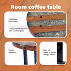 Coffee Table / End Table / Side Table – Teak Resin, Living Room Furniture