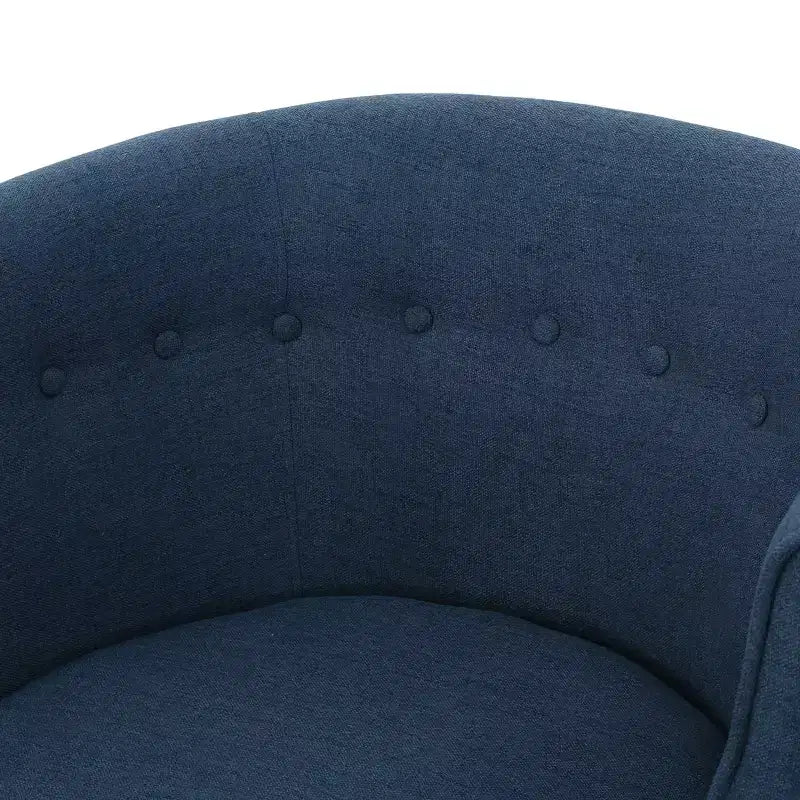 Modern Club Chair – Button-Tufted Back, Tonal Piping, Sturdy Birch Wood Legs