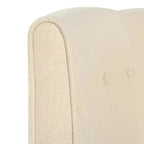 Modern Club Chair – Button-Tufted Back, Tonal Piping, Sturdy Birch Wood Legs