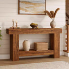 Console table, double-layer console table with storage space, used for living room
