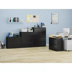 2-Drawer White Lateral File Cabinet with Lock – Heavy-Duty Steel, Under Desk Storage