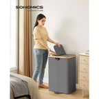 Dual Compartment Laundry Hamper – 2 Lids, Removable Liners, for Laundry Room & Bedroom
