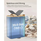 Dual Compartment Laundry Hamper – 2 Lids, Removable Liners, for Laundry Room & Bedroom