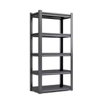 VIYET 63 5-Tier Heavy-Duty Metal Storage Shelves - 2000lbs Capacity Adjustable Shelving Unit for Garage, Kitchen & Pantry, Black