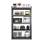 5-Tier Heavy-Duty Metal Storage Shelves – 2000 lbs Capacity, Adjustable, Black