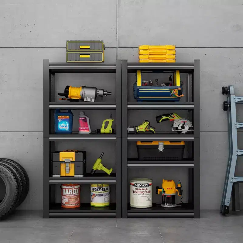 5-Tier Heavy-Duty Metal Storage Shelves – 2000 lbs Capacity, Adjustable, Black