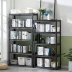 5-Tier Heavy-Duty Metal Storage Shelves – 2000 lbs Capacity, Adjustable, Black
