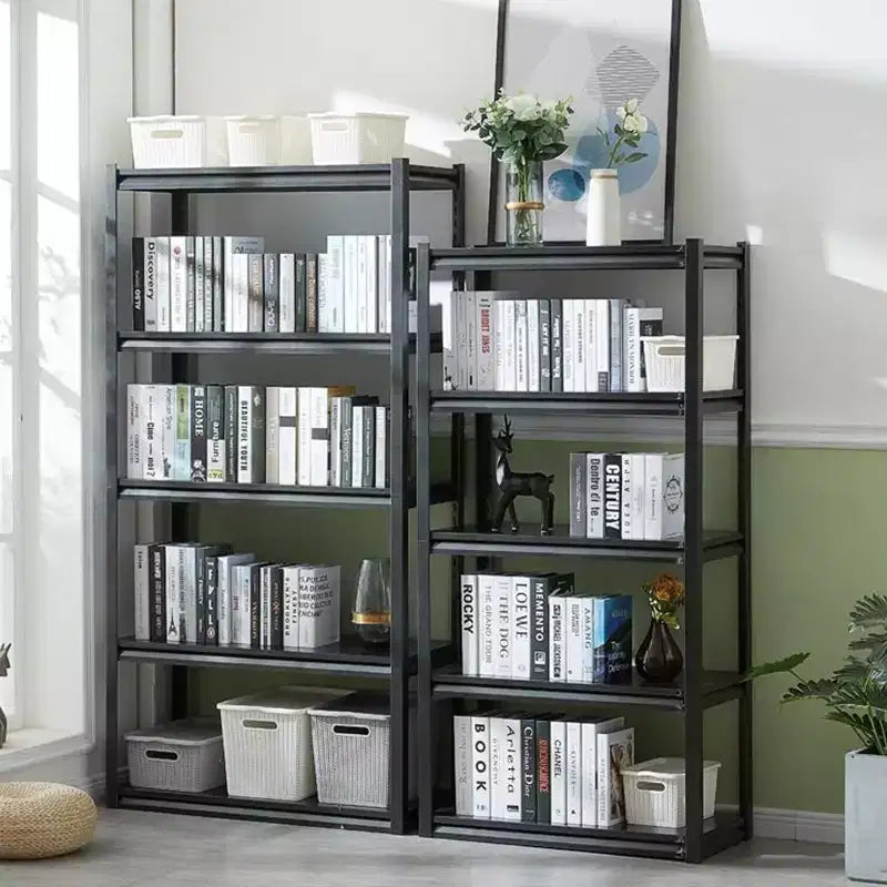 5-Tier Heavy-Duty Metal Storage Shelves – 2000 lbs Capacity, Adjustable, Black