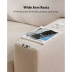 2-Seater Living Room Sofa – Wide Armrests, Deep Seats, Detachable & Washable Cover