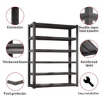 6-Tier Heavy-Duty Metal Storage Shelves – 2400 lbs Capacity, Adjustable, for Garage & Kitchen