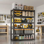 6-Tier Heavy-Duty Metal Storage Shelves – 2400 lbs Capacity, Adjustable, for Garage & Kitchen
