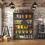 6-Tier Heavy-Duty Metal Storage Shelves – 2400 lbs Capacity, Adjustable, for Garage & Kitchen