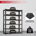 6-Tier Heavy-Duty Metal Storage Shelves – 2400 lbs Capacity, Adjustable, for Garage & Kitchen