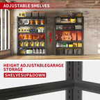 6-Tier Heavy-Duty Metal Storage Shelves – 2400 lbs Capacity, Adjustable, for Garage & Kitchen