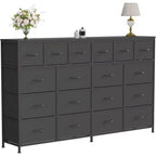 Acekool 18-Drawer Dresser with Charging Station, Extra Large Fabric Storage Chest, TV Stand Organizer for Bedroom, Living Room, Entryway