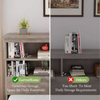 King Size Storage Bed – Bookcase Headboard, 4 Dust-Proof Drawers, Steel Frame, Gray