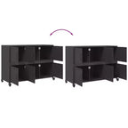 Large Rectangular Sideboard – Black Cold-Rolled Steel, Modern Industrial Storage
