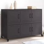 Large Rectangular Sideboard – Black Cold-Rolled Steel, Modern Industrial Storage
