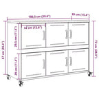 Large Rectangular Sideboard – Black Cold-Rolled Steel, Modern Industrial Storage