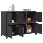 Large Rectangular Sideboard – Black Cold-Rolled Steel, Modern Industrial Storage
