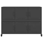 Large Rectangular Sideboard – Black Cold-Rolled Steel, Modern Industrial Storage