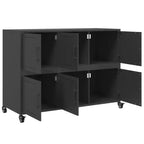 Large Rectangular Sideboard – Black Cold-Rolled Steel, Modern Industrial Storage