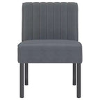 Slipper Chair – Dark Gray Velvet, Accent Chair for Living Room & Bedroom