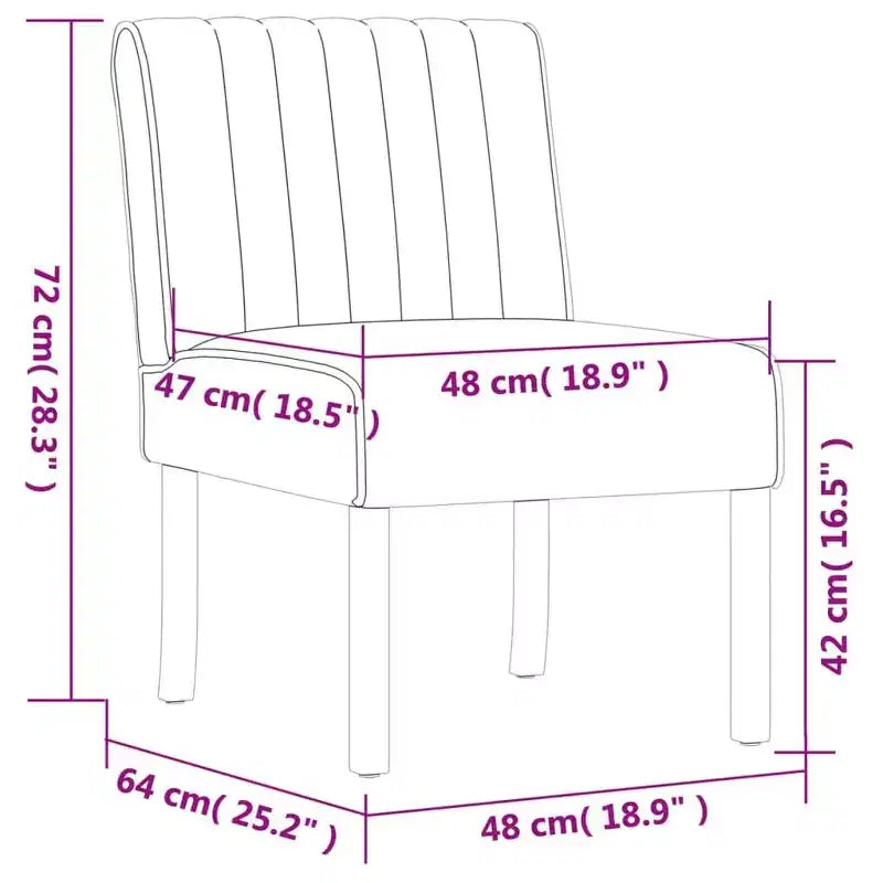 Slipper Chair – Dark Gray Velvet, Accent Chair for Living Room & Bedroom
