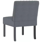 Slipper Chair – Dark Gray Velvet, Accent Chair for Living Room & Bedroom